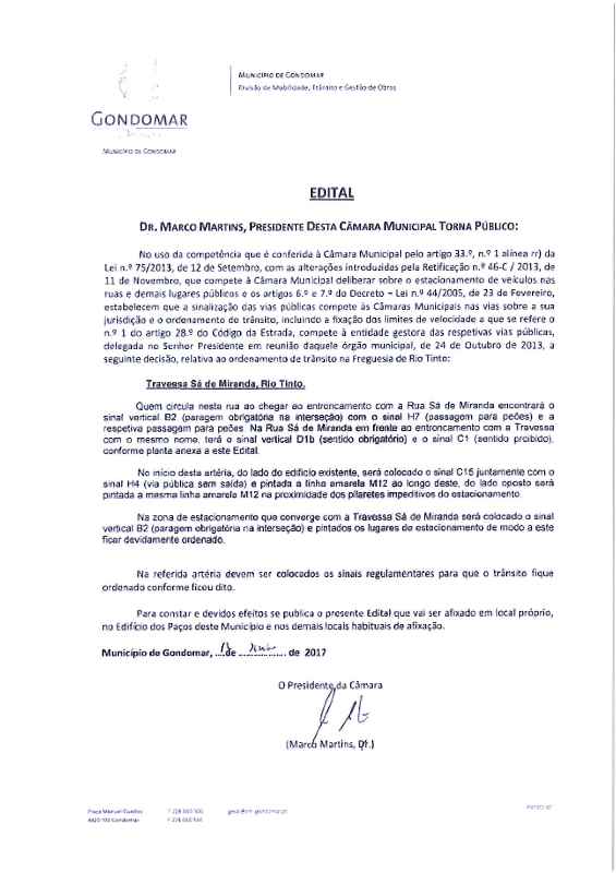 2018 01 15 Sá de Miranda Travessa sinalização vertical diversa 1