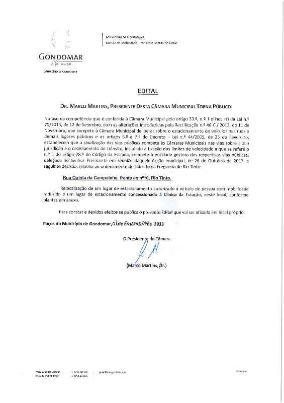 2018 02 07 Quinta da Campainha Rua da estacionamento para veículos de mobilidade reduzida frente ao nº 10 1