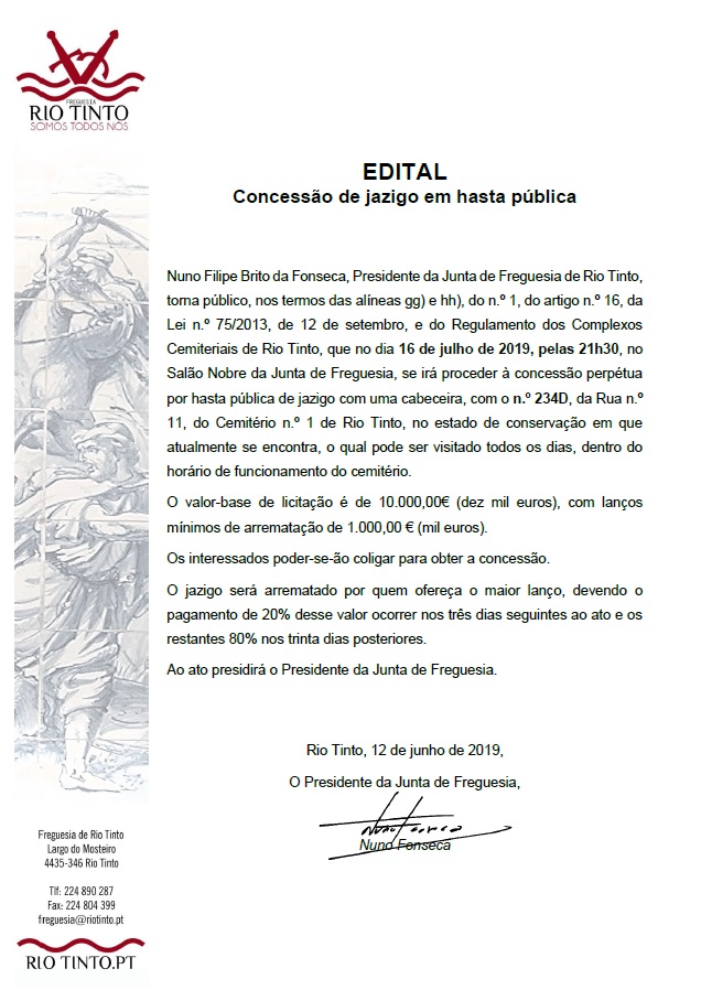 2019 07 16 Edital Hasta pública do jazigo 234D