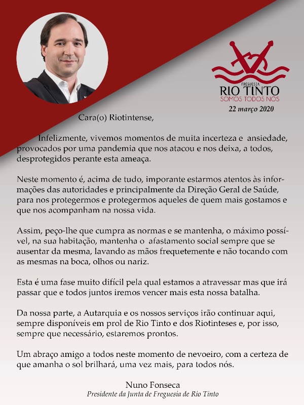 2020 03 22 Mensagem do Presidente JFRT 01
