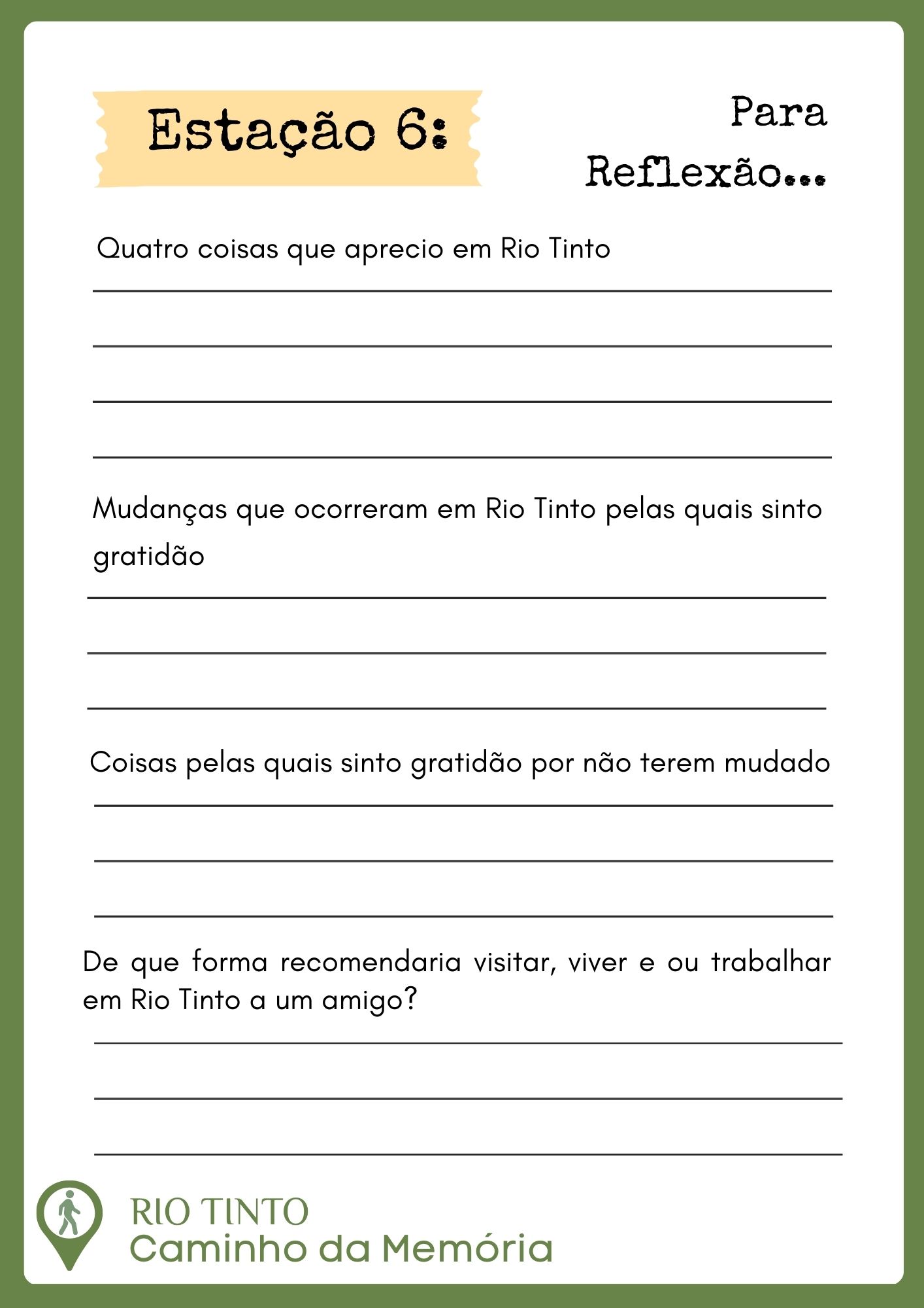 Atividades Estação 6