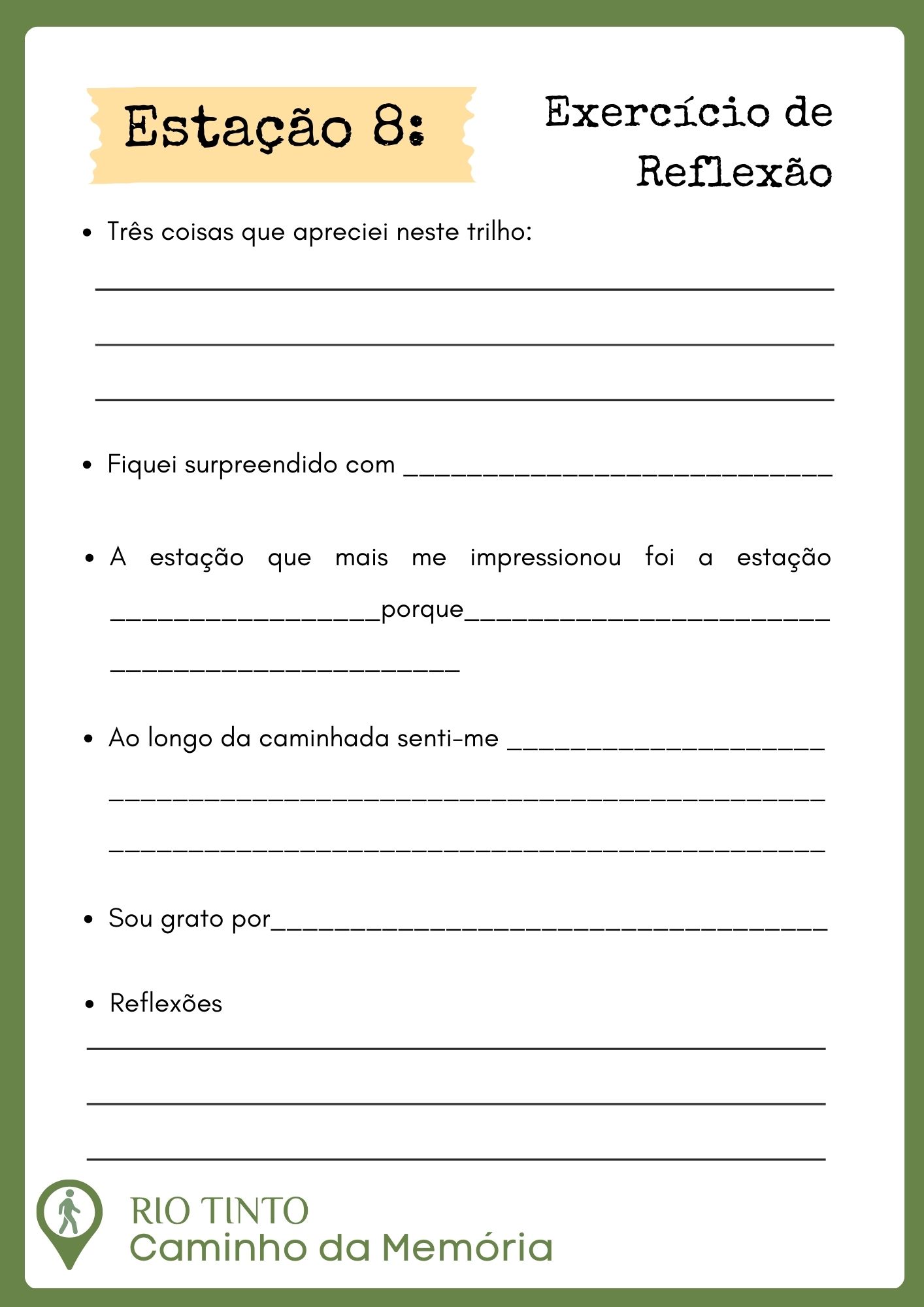 Atividades Estação 8